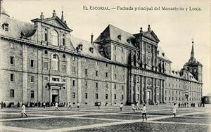 Ansichtskarte / Postkarte San Lorenzo de El Escorial Madrid, Kloster und Markt