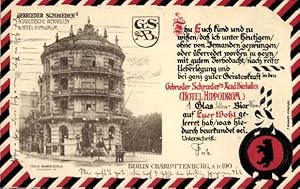 Ansichtskarte / Postkarte Berlin Charlottenburg, Gebrueder Schroeder's Akademische Bierhallen, Ho...
