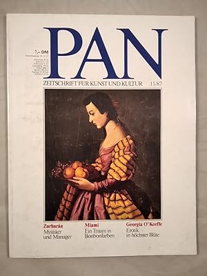 Bild des Verkufers fr Pan - Zeitschrift fr Kunst und Kultur 11/87. zum Verkauf von KULTur-Antiquariat