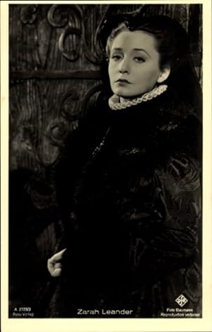 Ansichtskarte / Postkarte Schauspielerin und Sängerin Zarah Leander, Portrait