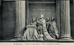 Ansichtskarte / Postkarte San Lorenzo de El Escorial Madrid, Felipe II., seine Frauen und Kinder