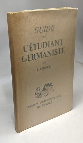 Seller image for Guide de l'tudiant germaniste for sale by crealivres