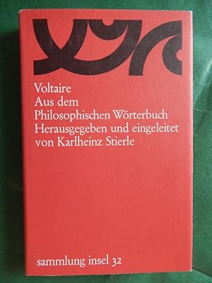 Bild des Verkufers fr Voltaire - Aus dem Philosophischen Wrterbuch zum Verkauf von Buchantiquariat Uwe Sticht, Einzelunter.