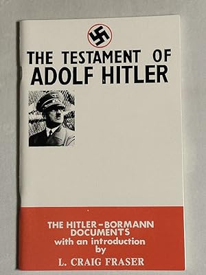 Imagen del vendedor de Testament of Adolf Hitler a la venta por Liberty Bell Publications