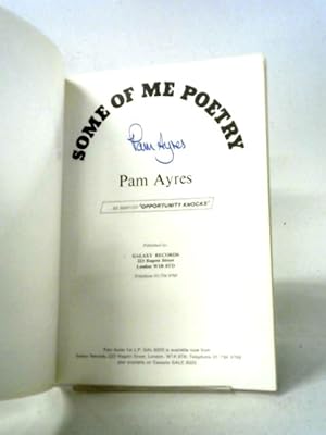 Bild des Verkufers fr Some Of Me Poetry zum Verkauf von World of Rare Books