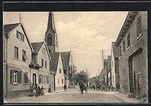 Ansichtskarte Wieblingen, Passanten in der Hauptstrasse