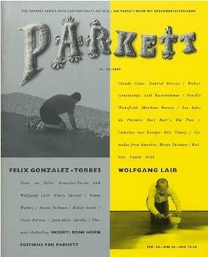 Parkett Magazine No. 39: Felix Gonzalez-Torres, Wolfgang Laib + Insert by Roni Horn