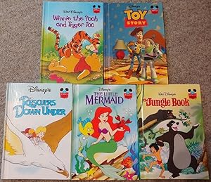 Imagen del vendedor de 5 Disney Movie Spin-offs : Jungle Book, Little Mermaid, Toy Story, Winnie the Pooh, Rescuers Down Under a la venta por Godley Books