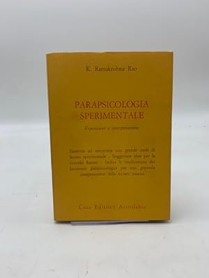 Bild des Verkufers fr Parapsicologia sperimentale. Esposizione e interpretazione. zum Verkauf von Coenobium Libreria antiquaria
