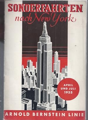 Sonderfahrten nach New York - April und Juli 1935 - Arnold Bernstein Linien
