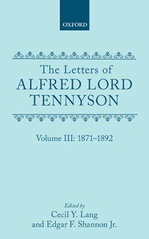 Seller image for Letters of Alfred Lord Tennyson : 1871-1892 for sale by GreatBookPricesUK