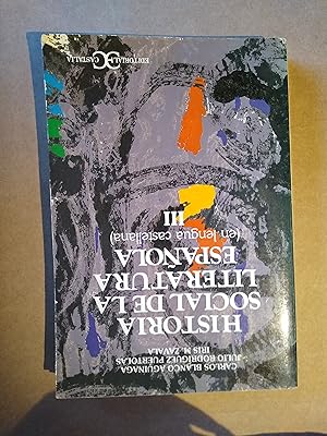 Seller image for HISTORIA SOCIAL DE LA LITERATURA ESPAOLA (EN LENGUA CASTELLANA) III for sale by Suspiria Libros