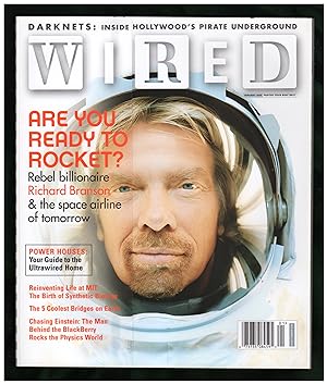 Wired Magazine - January, 2005. Richard Branson Cover. Branson; Space Airline; Reinventing Life a...