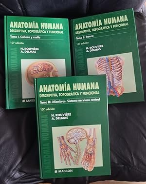 Bild des Verkufers fr Anatoma humana descriptiva, topogrfica y funcional tomos I II y III zum Verkauf von Librera Ofisierra