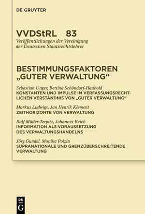 Seller image for Bestimmungsfaktoren Guter Verwaltung -Language: German for sale by GreatBookPrices