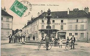 Postkarte Carte Postale 13975302 Chatillon-sur-Seine 21 Cote-d Or Place Marmont Fontaine