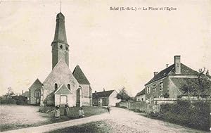 Postkarte Carte Postale 13975021 Soize 28 Eure-et-Loir La Place et l'Eglise
