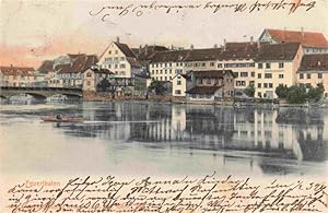 Postkarte Carte Postale 13975007 Feuerthalen ZH Blick ueber den Rhein zur Stadt