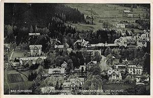 Postkarte Carte Postale 73976216 Bad Flinsberg Swieradow Zdroj PL Panorama Brunnenstrasse und Kur...