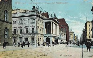 Postkarte Carte Postale 73976210 Breslau WROCLAW PL Schweidnitzer Strasse mit Stadttheater
