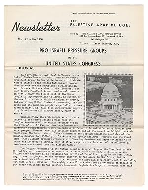 The Palestine Arab Refugee Newsletter, No. 25, May, 1960