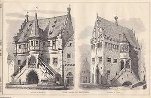 Seller image for 1866 : Town Halls in Franconia. Rathhaus at Dettelbach and Rathhaus at Volkach. An original page from The Builder. An Illustrated Weekly Magazine, for the Architect, Engineer, Archaeologist, Constructor, & Art-Lover. for sale by Cosmo Books