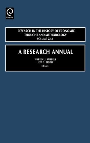 Bild des Verkufers fr Research In The History Of Economic Thought And Methodology : A Research Annual zum Verkauf von GreatBookPrices