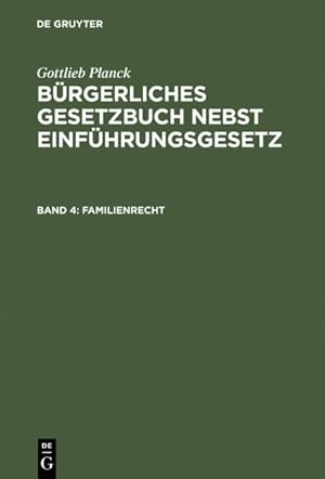 Immagine del venditore per Familienrecht -Language: german venduto da GreatBookPrices