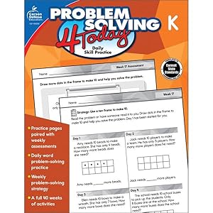 Seller image for Problem Solving 4 Today, Kindergarten : Daily Skill Practice for sale by GreatBookPrices