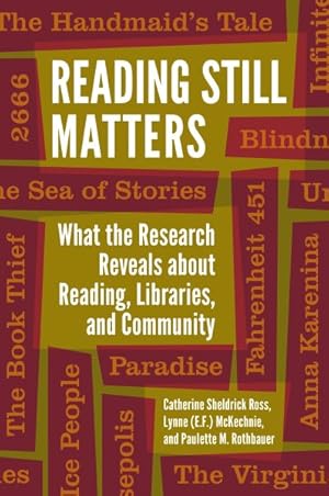 Image du vendeur pour Reading Still Matters : What the Research Reveals about Reading, Libraries, and Community mis en vente par GreatBookPrices