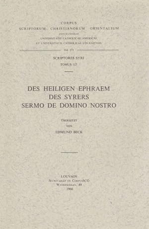 Seller image for Des Heiligen Ephraem Des Syrers Sermo De Domino Nostro -Language: German for sale by GreatBookPrices