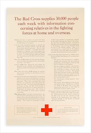 The Red Cross supplies 30,000 people each week with information concerning relatives in the fight...