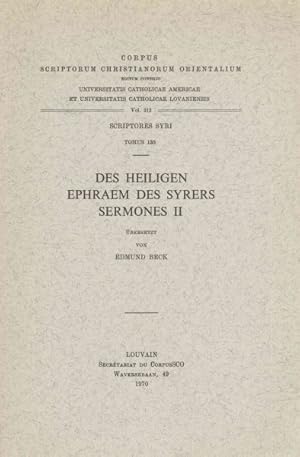 Seller image for Des Heiligen Ephraem Des Syrers Sermones II -Language: French for sale by GreatBookPrices