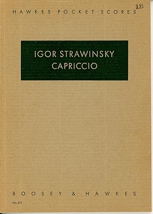 Capriccio for piano and orchestra.Revised 1949 version