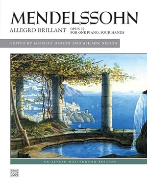 Immagine del venditore per Mendelssohn : Allegro Brillant: Opus 92 for One Piano, Four Hands venduto da GreatBookPrices