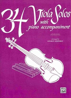 Image du vendeur pour 34 Viola Solos : With Piano Accompaniment; in the First Position With Optional Higher Positions mis en vente par GreatBookPrices
