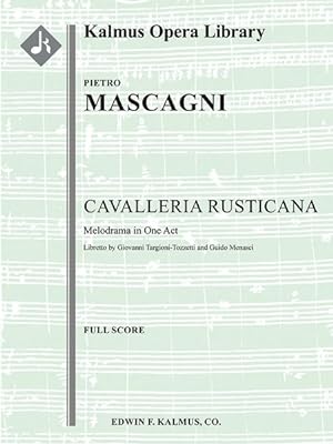 Seller image for Cavalleria Rusticana Engraved : Conductor Score for sale by GreatBookPrices