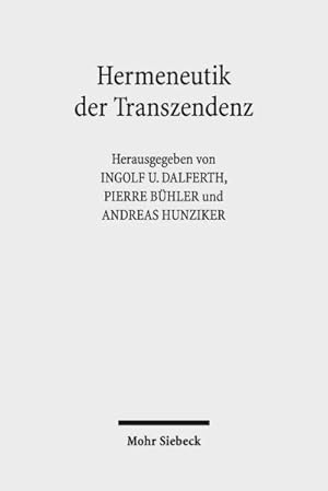 Bild des Verkufers fr Hermeneutik Der Transzendenz -Language: german zum Verkauf von GreatBookPrices