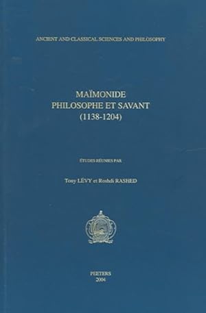 Seller image for Maimonide : Philosophe Et Savant 1138-1204 -Language: French for sale by GreatBookPrices