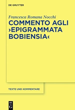 Imagen del vendedor de Commento Agli Epigrammata Bobiensia -Language: italian a la venta por GreatBookPrices