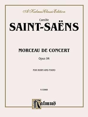 Imagen del vendedor de Morceau De Concert, Op. 94 : A Kalmus Classic Edition, For Horn and Piano a la venta por GreatBookPrices