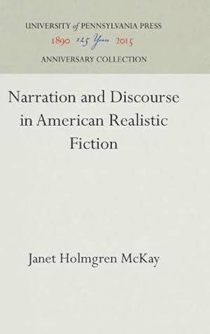 Imagen del vendedor de Narration and Discourse in American Realistic Fiction a la venta por GreatBookPrices