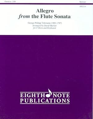 Image du vendeur pour Allegro from the Flute Sonata for French Horn : Part(s) mis en vente par GreatBookPrices