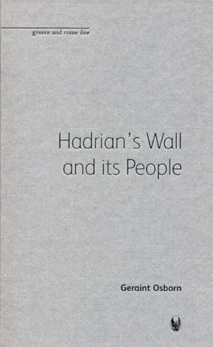 Imagen del vendedor de Hadrian's Wall and Its People a la venta por GreatBookPrices