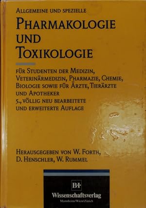 Bild des Verkufers fr Allgemeine und spezielle Pharmakologie und Toxikologie. zum Verkauf von Antiquariat Bookfarm