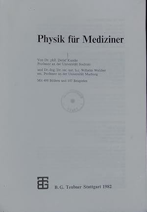 Bild des Verkufers fr Physik fr Mediziner. zum Verkauf von Antiquariat Bookfarm