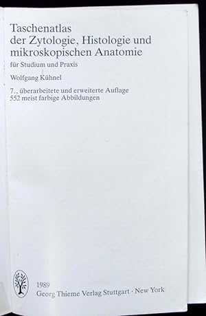 Bild des Verkufers fr Taschenatlas der Zytologie, Histologie und mikroskopischen Anatomie. zum Verkauf von Antiquariat Bookfarm