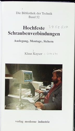 Immagine del venditore per Hochfeste Schraubenverbindungen. venduto da Antiquariat Bookfarm