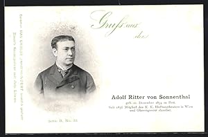 Ansichtskarte Schauspieler Adolf Ritter von Sonnenthal, Hofburgtheater Wien