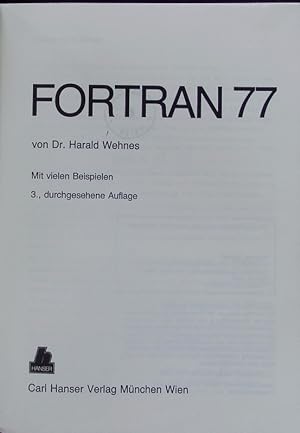 Bild des Verkufers fr FORTRAN 77. zum Verkauf von Antiquariat Bookfarm